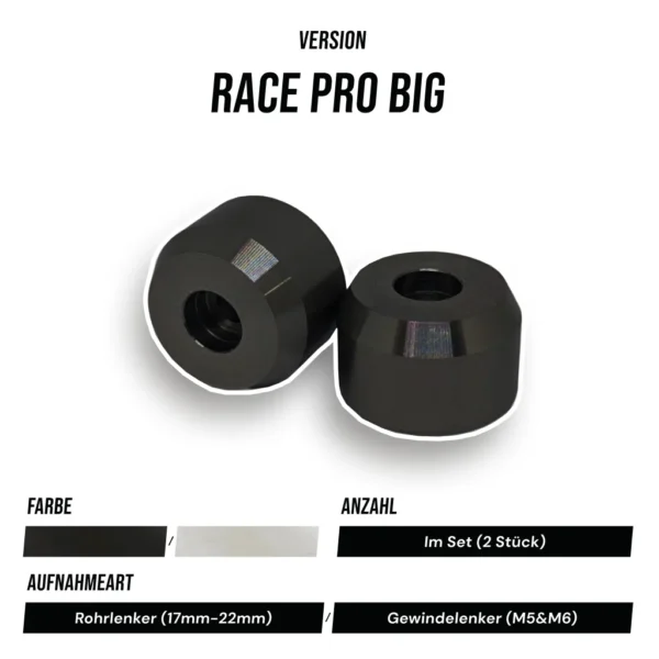 Universal Motorrad Lenkerenden Lenkergewichte Schwer Edelstahl RACE PRO BIG