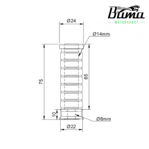 Thumbnail 7 for Universal Motorrad Fußrasten Fußstützen RACE