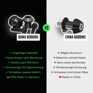 Thumbnail 2 for Universal Edelstahl Motorrad Bobbins Prismabuchsen RACE PRO