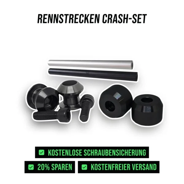 Rennstrecken Crash-Set Universal | Bobbins, Lenkerenden, Lenkerrohre + Schraubensicherung