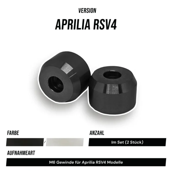 Aprilia RSV4 Lenkerenden Lenkergewichte Schwer Edelstahl RACE PRO BIG
